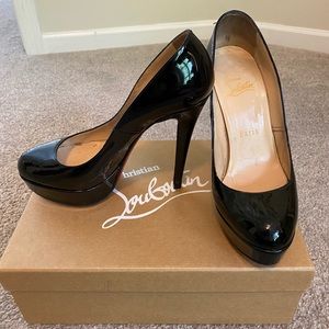 Christian Louboutin - Bianca 140 Black Patent Pump